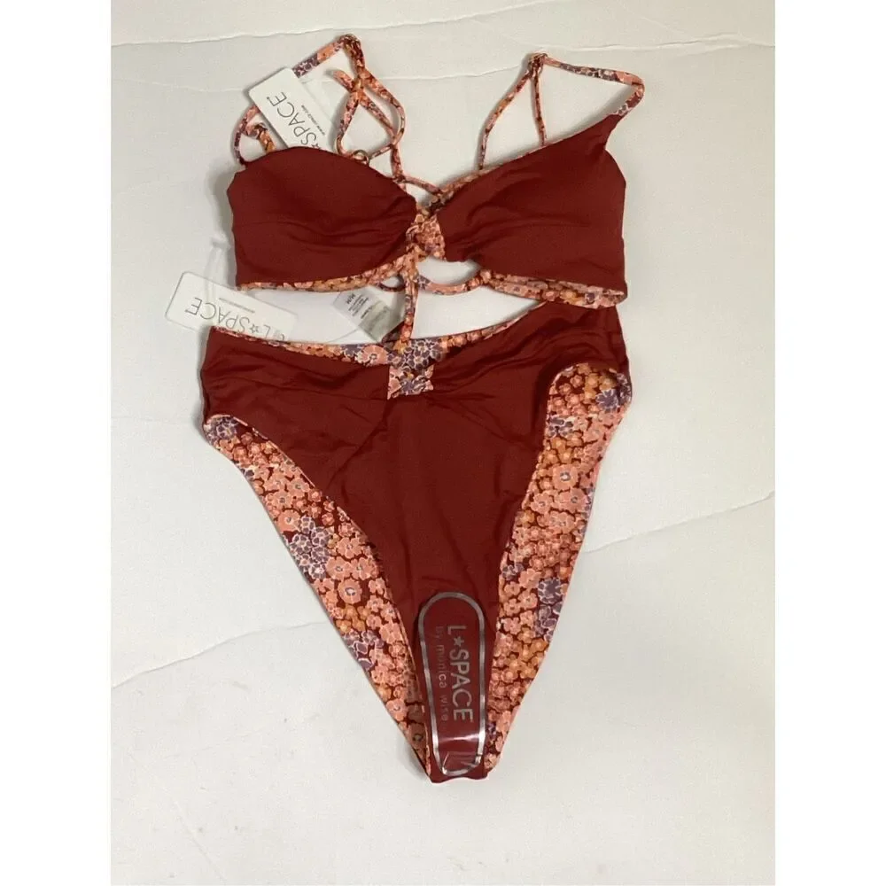New. L*SPACE  floral bikini set. Small. Retails $198.